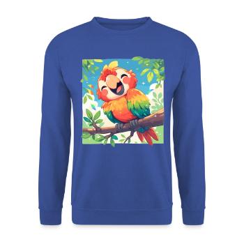 Macaw's Era - Unisex Sweatshirt - royal blue - Front - Alina (178cm) & Michal (187cm)