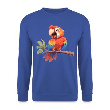 Macaw's Era - Unisex Sweatshirt - royal blue - Front - Alina (178cm) & Michal (187cm)