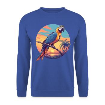 Macaw's Era - Unisex Sweatshirt - royal blue - Front - Alina (178cm) & Michal (187cm)