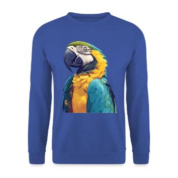 Macaw's Era - Unisex Sweatshirt - royal blue - Front - Alina (178cm) & Michal (187cm)