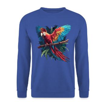 Macaw's Era - Unisex Sweatshirt - royal blue - Front - Alina (178cm) & Michal (187cm)