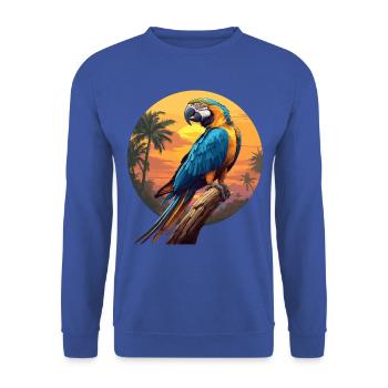 Macaw's Era - Unisex Sweatshirt - royal blue - Front - Alina (178cm) & Michal (187cm)