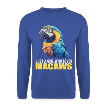 Macaw's Era - Unisex Sweatshirt - royal blue - Front - Alina (178cm) & Michal (187cm)
