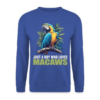 Macaw's Era - Unisex Sweatshirt - royal blue - Front - Alina (178cm) & Michal (187cm)