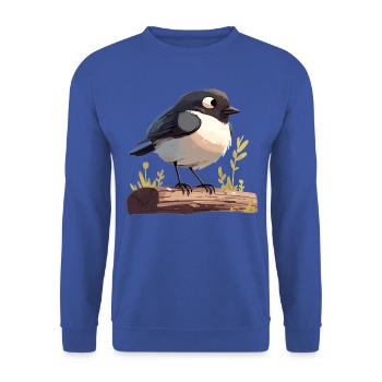 Elstern Elster - Unisex Pullover - Royalblau - Vorne - Alina (178cm) & Michal (187cm)