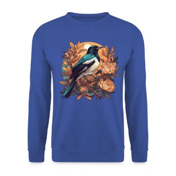 Elstern Elster - Unisex Pullover - Royalblau - Vorne - Alina (178cm) & Michal (187cm)