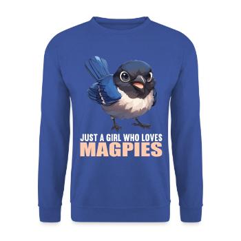 Magpies Magpie - Unisex Sweatshirt - royal blue - Front - Alina (178cm) & Michal (187cm)
