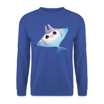 Raies manta Raies manta - Sweat-shirt Unisexe - bleu royal - Devant - Alina (178cm) & Michal (187cm)