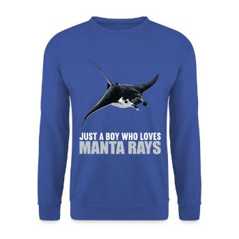 Raies manta Raies manta - Sweat-shirt Unisexe - bleu royal - Devant - Alina (178cm) & Michal (187cm)