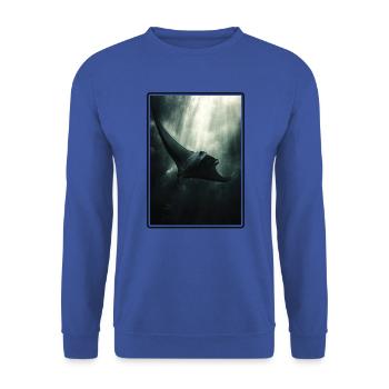 Raies manta Raies manta - Sweat-shirt Unisexe - bleu royal - Devant - Alina (178cm) & Michal (187cm)