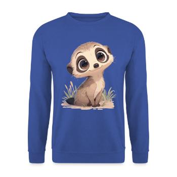 Meerkat Erdmännchen - Unisex Pullover - Royalblau - Vorne - Alina (178cm) & Michal (187cm)