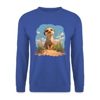 Meerkat Erdmännchen - Unisex Pullover - Royalblau - Vorne - Alina (178cm) & Michal (187cm)
