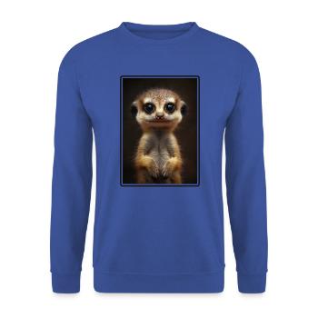 Meerkat Erdmännchen - Unisex Pullover - Royalblau - Vorne - Alina (178cm) & Michal (187cm)