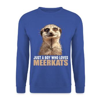 Meerkat Erdmännchen - Unisex Pullover - Royalblau - Vorne - Alina (178cm) & Michal (187cm)