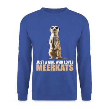 Meerkat Erdmännchen - Unisex Pullover - Royalblau - Vorne - Alina (178cm) & Michal (187cm)