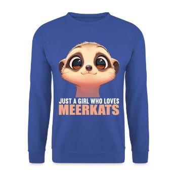 Meerkat Erdmännchen - Unisex Pullover - Royalblau - Vorne - Alina (178cm) & Michal (187cm)