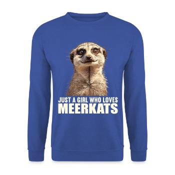 Meerkat Erdmännchen - Unisex Pullover - Royalblau - Vorne - Alina (178cm) & Michal (187cm)