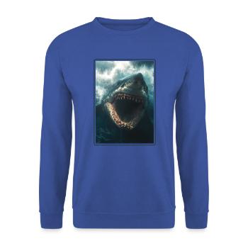 Haie Hai - Unisex Pullover - Royalblau - Vorne - Alina (178cm) & Michal (187cm)