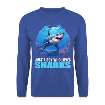 Requins Requin - Sweat-shirt Unisexe - bleu royal - Devant - Alina (178cm) & Michal (187cm)