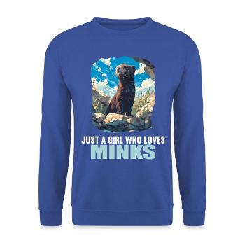 Vison Vison - Sweat-shirt Unisexe - bleu royal - Devant - Alina (178cm) & Michal (187cm)