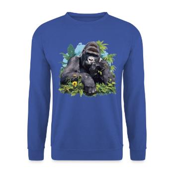 Berggorillas Berggorilla - Unisex Pullover - Royalblau - Vorne - Alina (178cm) & Michal (187cm)