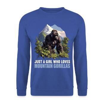 Mountain gorillas Mountain gorilla - Unisex Sweatshirt - royal blue - Front - Alina (178cm) & Michal (187cm)