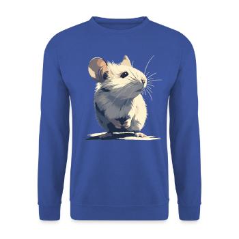 Mäuse Maus - Unisex Pullover - Royalblau - Vorne - Alina (178cm) & Michal (187cm)