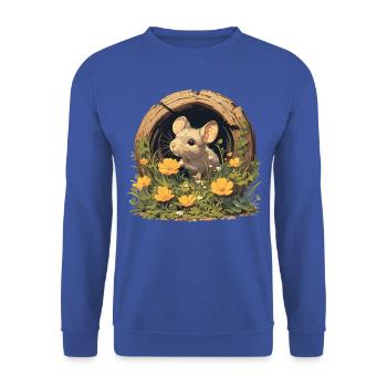 Mäuse Maus - Unisex Pullover - Royalblau - Vorne - Alina (178cm) & Michal (187cm)