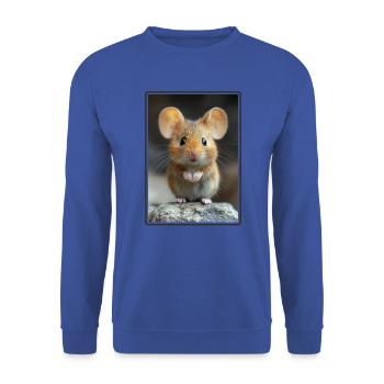 Mäuse Maus - Unisex Pullover - Royalblau - Vorne - Alina (178cm) & Michal (187cm)