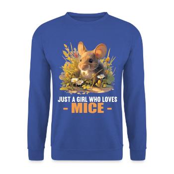 Mäuse Maus - Unisex Pullover - Royalblau - Vorne - Alina (178cm) & Michal (187cm)