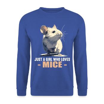 Mäuse Maus - Unisex Pullover - Royalblau - Vorne - Alina (178cm) & Michal (187cm)