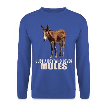 Mules Mule - Unisex Sweatshirt - royal blue - Front - Alina (178cm) & Michal (187cm)
