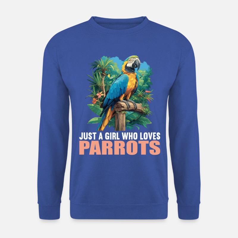 Papageie Papagei - Unisex Pullover - Royalblau