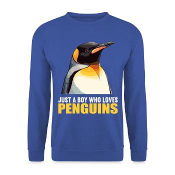 Pingouins Pingouin - Sweat-shirt Unisexe - bleu royal - Devant - Alina (178cm) & Michal (187cm)
