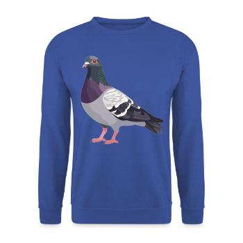 Tauben Taube - Unisex Pullover - Royalblau - Vorne - Alina (178cm) & Michal (187cm)