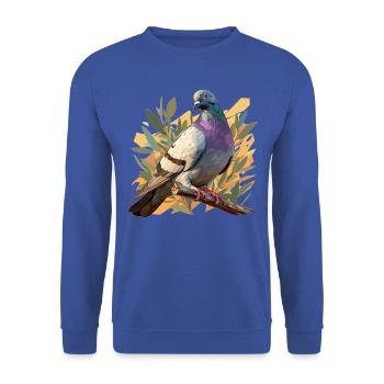 Tauben Taube - Unisex Pullover - Royalblau - Vorne - Alina (178cm) & Michal (187cm)
