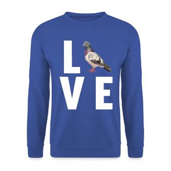 Tauben Taube - Unisex Pullover - Royalblau - Vorne - Alina (178cm) & Michal (187cm)