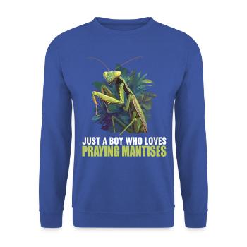 Gottesanbeterinnenen Gottesanbeterin - Unisex Pullover - Royalblau - Vorne - Alina (178cm) & Michal (187cm)