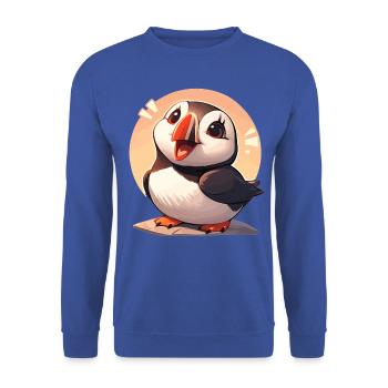 Papageientaucher - Unisex Pullover - Royalblau - Vorne - Alina (178cm) & Michal (187cm)