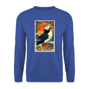Papageientaucher - Unisex Pullover - Royalblau - Vorne - Alina (178cm) & Michal (187cm)