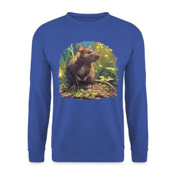 Rat Rat - Unisex Sweatshirt - royal blue - Front - Alina (178cm) & Michal (187cm)