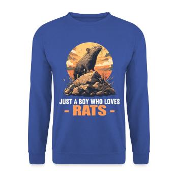 Rat Rat - Unisex Sweatshirt - royal blue - Front - Alina (178cm) & Michal (187cm)