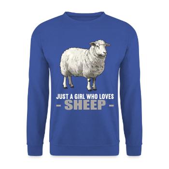 Sheep Sheep - Unisex Sweatshirt - royal blue - Front - Alina (178cm) & Michal (187cm)