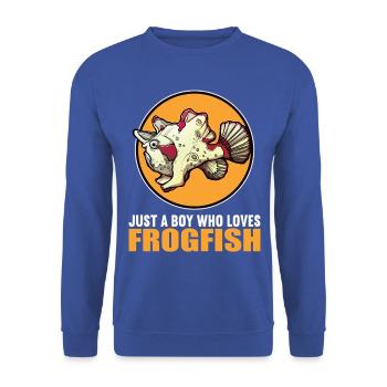 Frogfish Anglerfisch - Unisex Sweatshirt - royal blue - Front - Alina (178cm) & Michal (187cm)