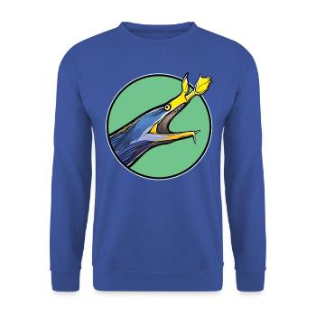 Nasal Moray Eel Ghost Moray - Unisex Sweatshirt - royal blue - Front - Alina (178cm) & Michal (187cm)
