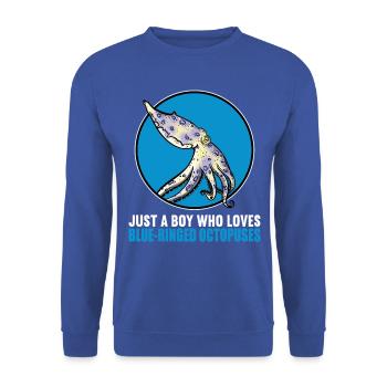 Blue Ringed Octopus Blaugeringelter Krake - Unisex Sweatshirt - royal blue - Front - Alina (178cm) & Michal (187cm)