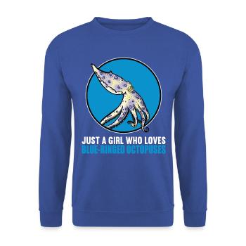 Blue Ringed Octopus Blaugeringelter Krake - Unisex Sweatshirt - royal blue - Front - Alina (178cm) & Michal (187cm)