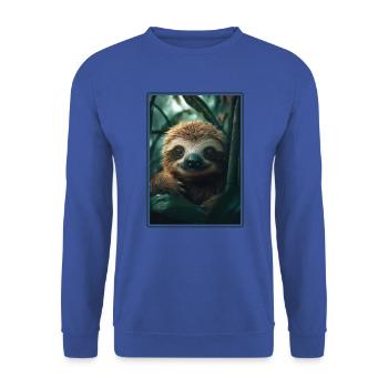 Sloths Sloth - Unisex Sweatshirt - royal blue - Front - Alina (178cm) & Michal (187cm)