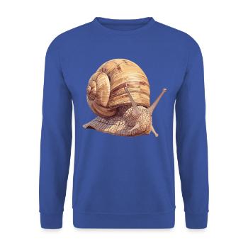 Snails Snail - Unisex Sweatshirt - royal blue - Front - Alina (178cm) & Michal (187cm)
