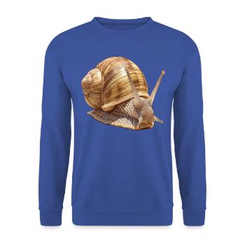 Snails Snail - Unisex Sweatshirt - royal blue - Front - Alina (178cm) & Michal (187cm)